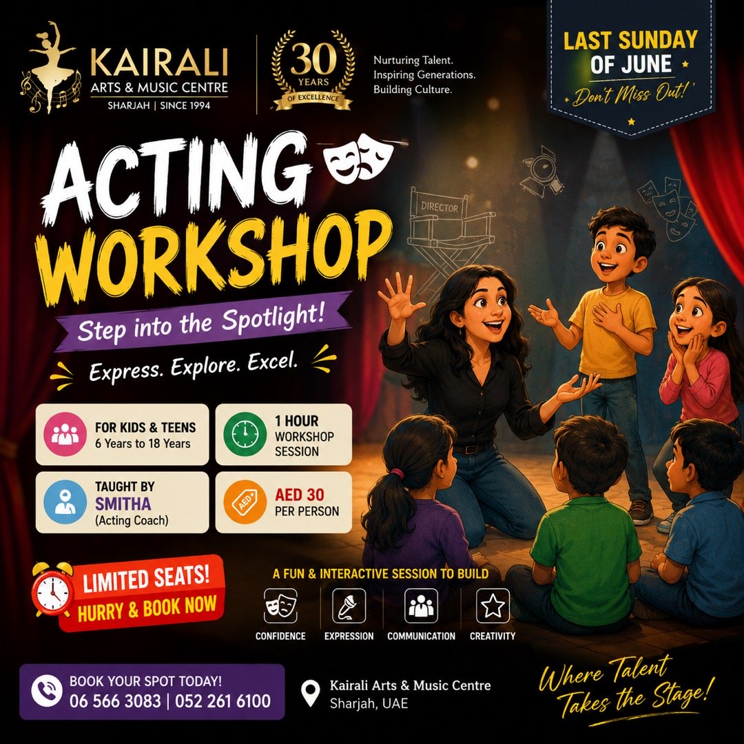 Acting Workshop for Kids & Teens — Kairali, Sharjah