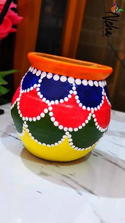 Hand Painted Pot Art