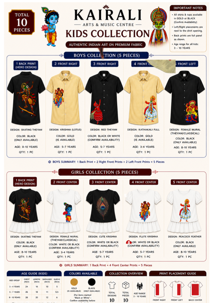 Kids catalog showing 10 boys and 5 girls designs